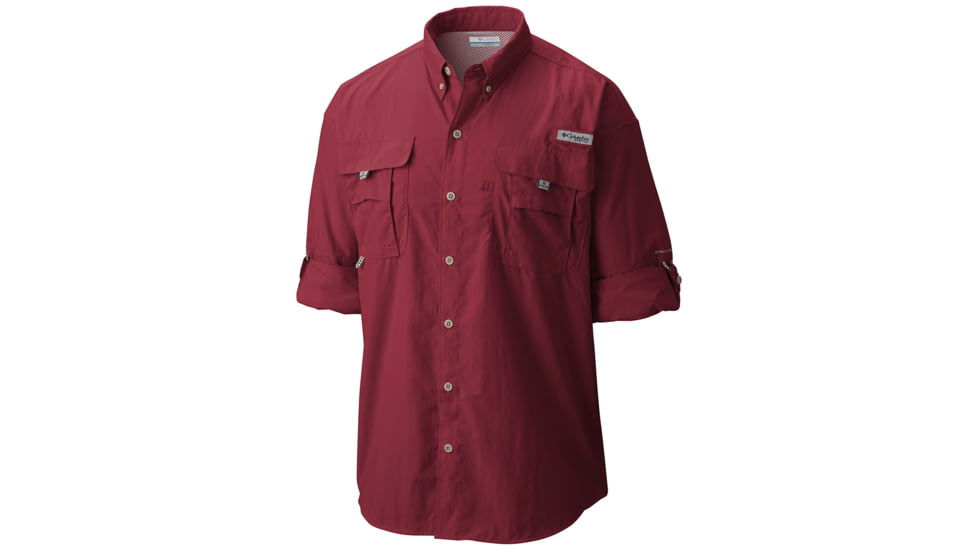 Columbia Bahama II Long Sleeve Shirt - Mens, Beet, Extra Small, 101162-607-XS