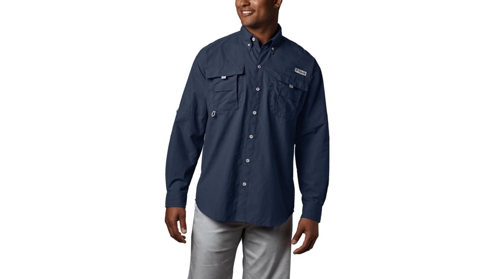 Columbia Bahama II Long Sleeve Shirt - Mens, Collegiate Navy, Extra Small, 101162-464-XS