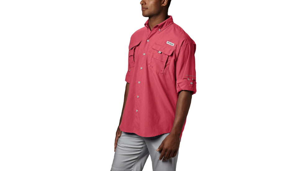 Columbia Bahama II Long Sleeve Shirt - Mens, Sunset Red, Extra Small, 101162-683-XS