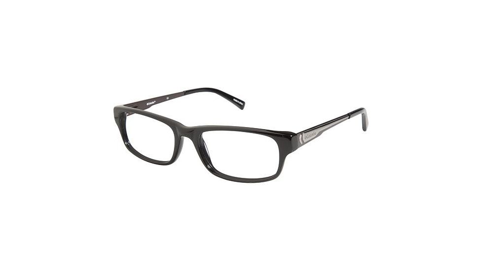 Columbia BIRNEY Single Vision Prescription Eyeglasses - Frame Shiny Black, Size 53/17mm CBBIRNEY01