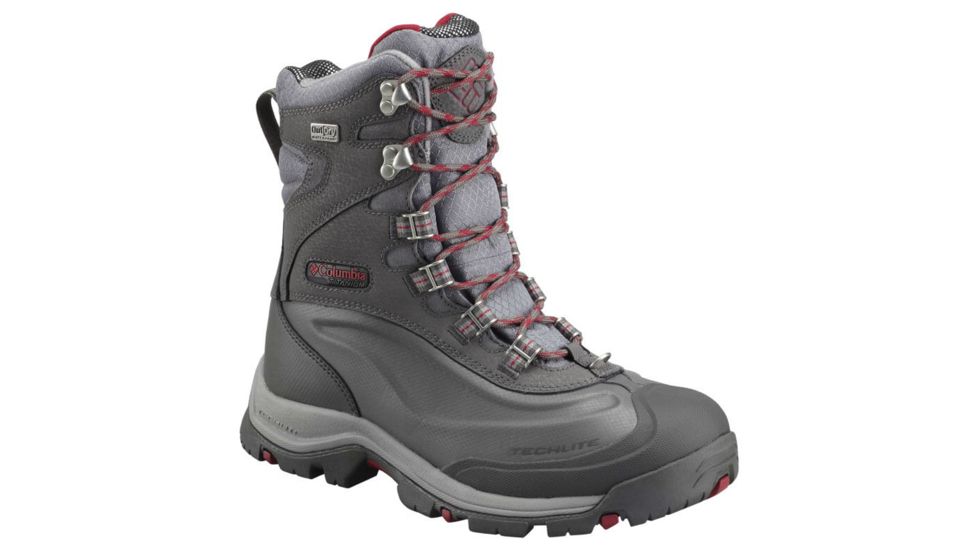 Columbia Bugaboot Plus III Titanium Omni-Heat Winter Boot - Womens-Shale/Pomegranate-Medium-6.5 US
