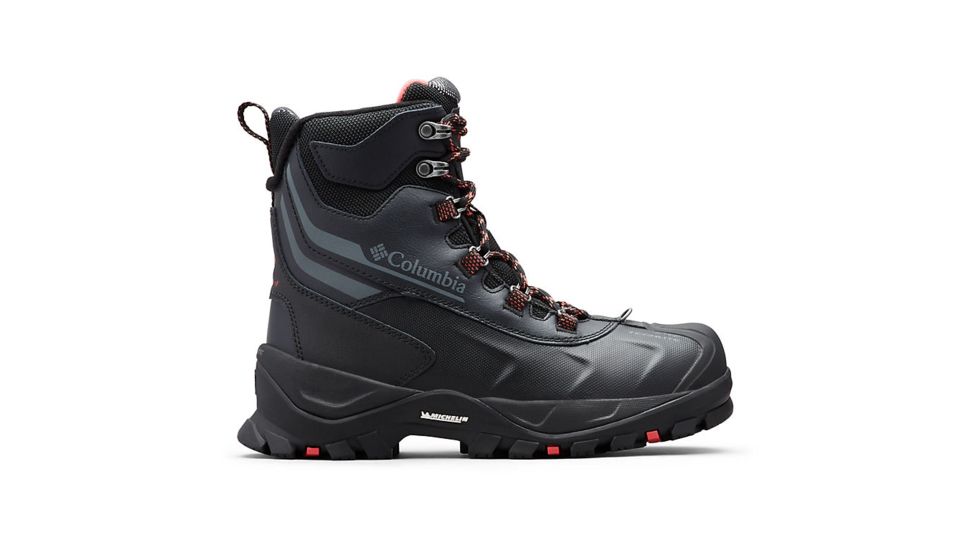 Columbia Bugaboot Plus IV Omni-Heat Boot - Womens, Black/Sunset Red, 9 US, Medium, 1791271010-9