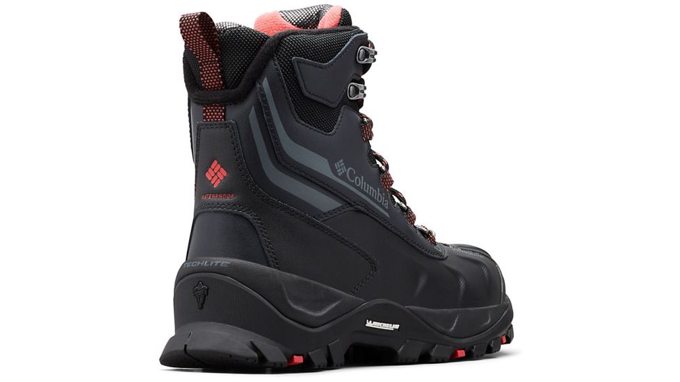 Columbia Bugaboot Plus IV Omni-Heat Boot - Womens, Black/Sunset Red, 9 US, Medium, 1791271010-9