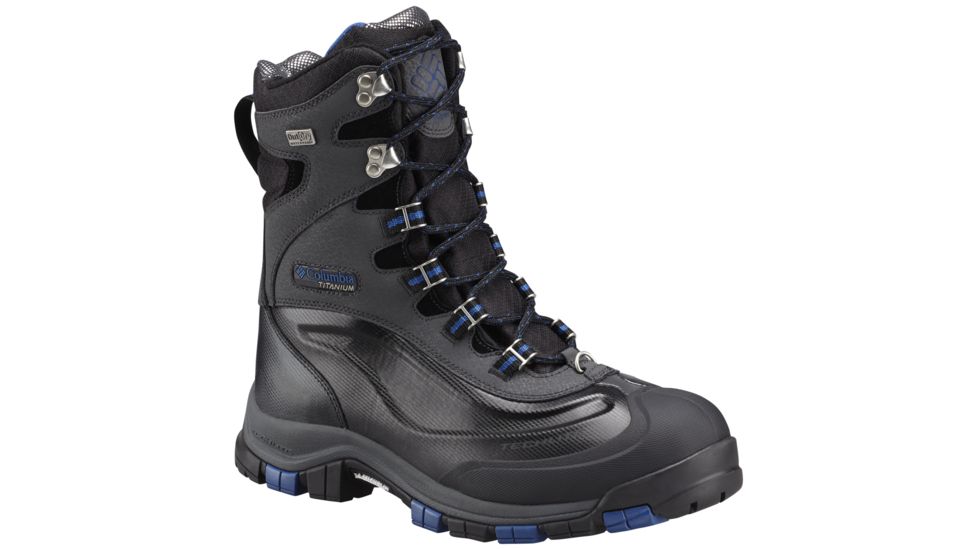 Columbia Bugaboot Plus Titanium Omni-Heat OutDry Winter Boot - Men's-Black/Royal-Medium-9.5
