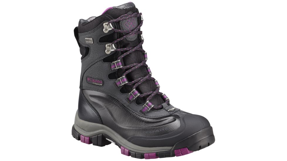 Columbia Bugaboot Plus Titanium Omni-Heat OutDry Winter Boot - Women's-Black/Intense Violet-Medium-8