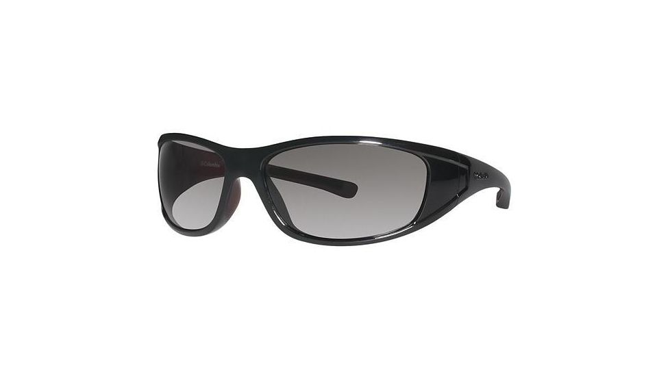 Columbia Chute Sunglasses - Frame Shiny Black/Thunderbird Red, Lens Color Grey, Size 62/15mm CBCHUTEPZ602