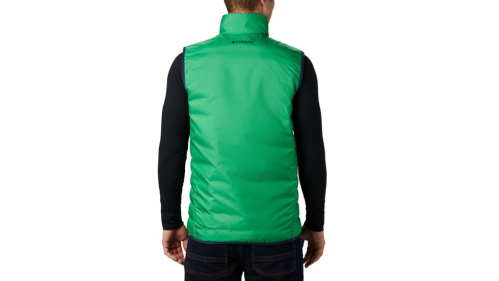 Columbia CLG Lake 22 Reversible Vest, ND - Coll Navy, Fuse Green, M - Mens, 1809301430-M