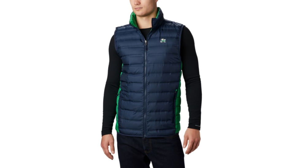 Columbia CLG Lake 22 Reversible Vest, ND - Coll Navy, Fuse Green, M - Mens, 1809301430-M