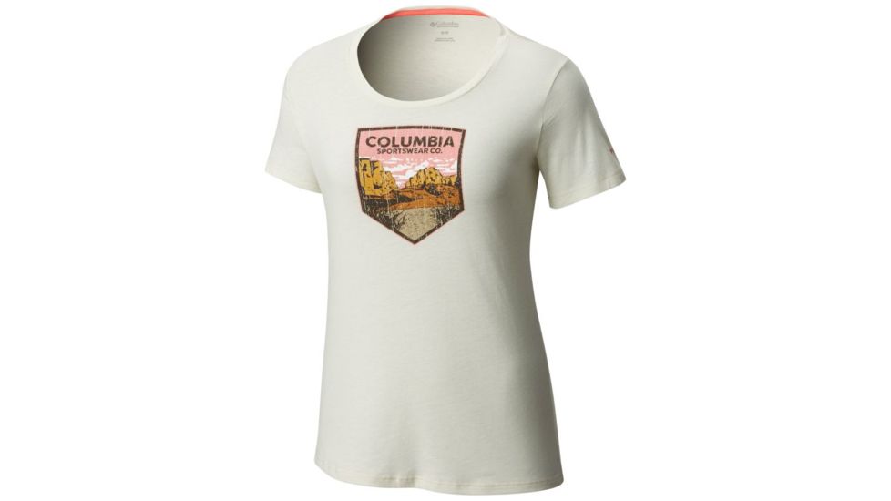 Columbia Badge Tee - Womens, Stone Heather, M, 1772221022M