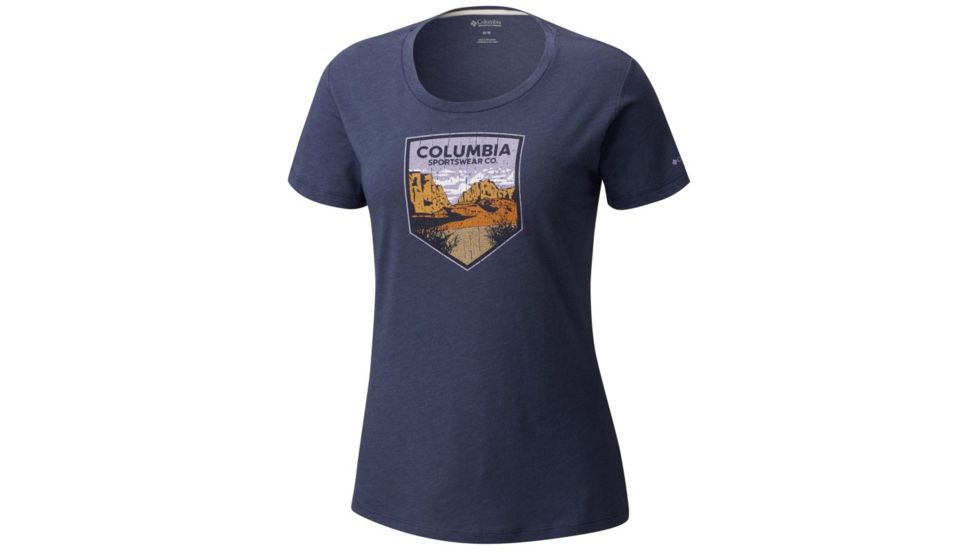 Columbia Badge Tee - Womens, Nocturnal Heather, L, 1772221591L