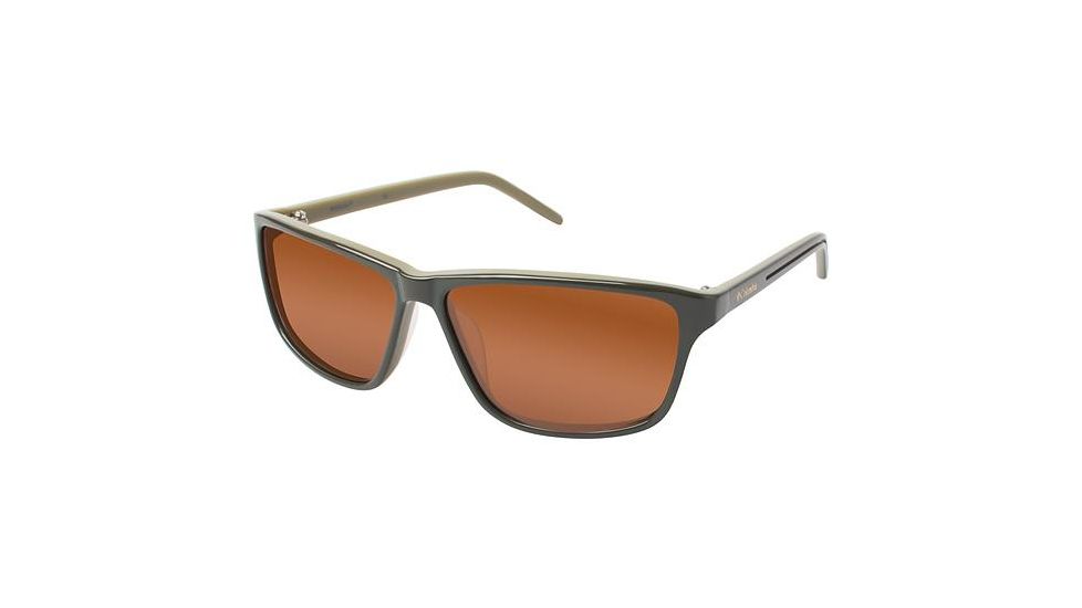 Columbia Demming Single Vision Prescription Sunglasses CBDEMMING03 - Frame Color Bark/Green