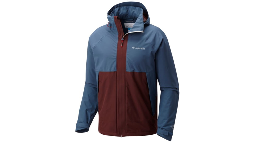 Columbia Evolution Valley Lightweight Rain Jacket - Mens, Elderberry, Whale, L 1773841521L
