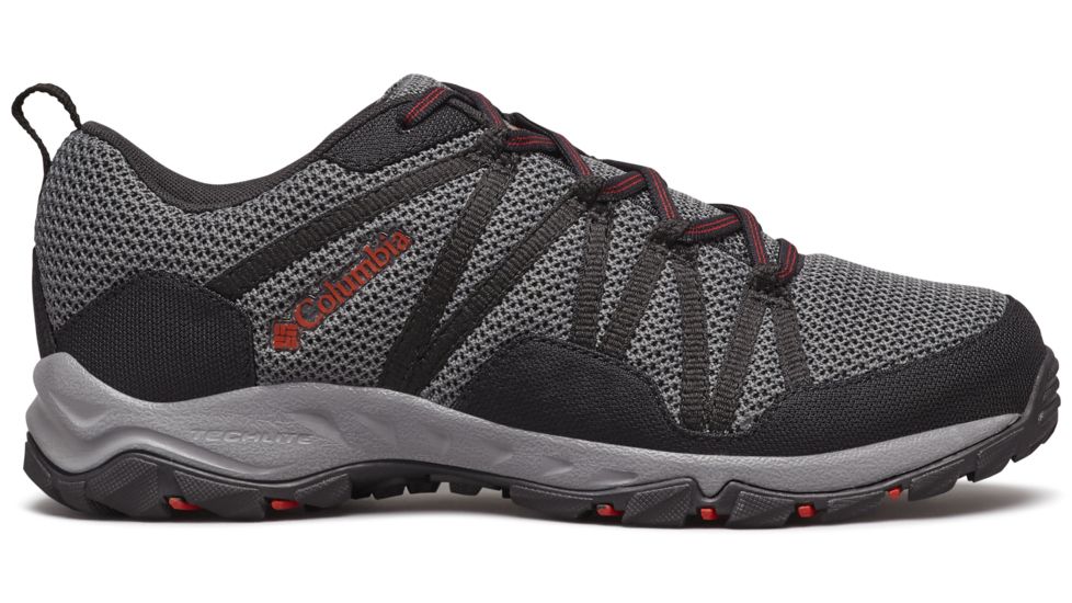 Columbia Firecamp Knit Trail Shoes - Mens, Graphite/Fiery Red, Medium, 9.5, 1831931053-9.5