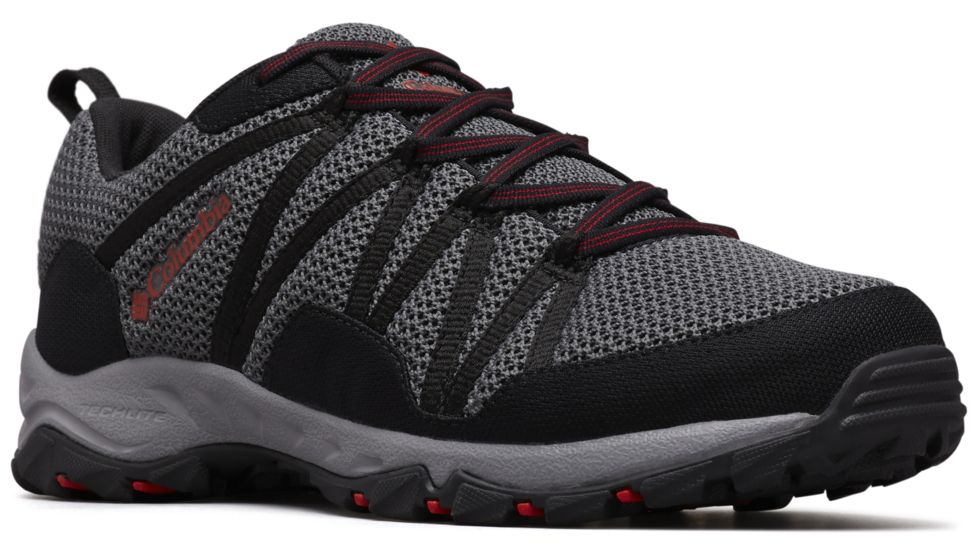 Columbia Firecamp Knit Trail Shoes - Mens, Graphite/Fiery Red, Medium, 9.5, 1831931053-9.5