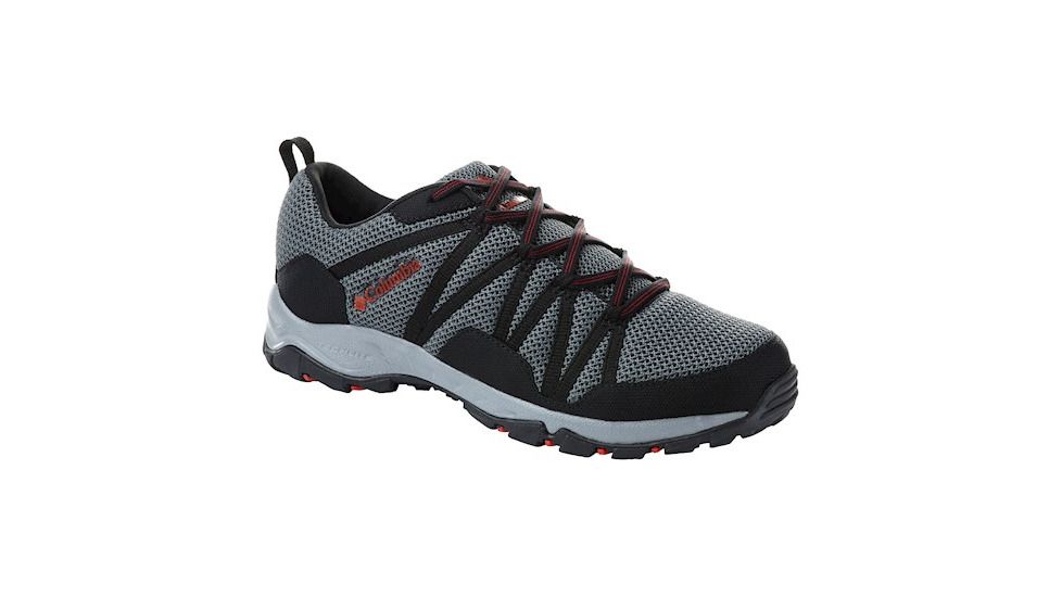 Columbia Firecamp Knit Trail Shoes - Mens, Graphite/Fiery Red, Medium, 9.5, 1831931053-9.5