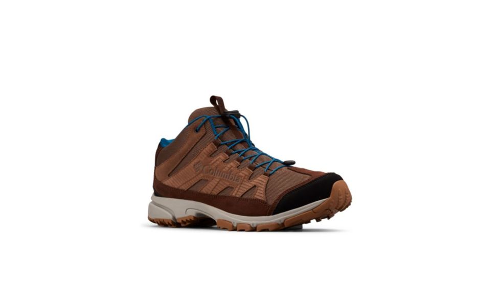 Columbia Five Forks Mid Waterproof Hiking Boots - Mens, Dark Truffle, Lagoon, Medium, 8, 1867501206-8