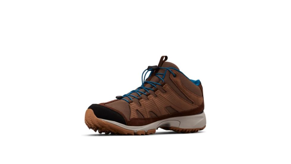 Columbia Five Forks Mid Waterproof Hiking Boots - Mens, Dark Truffle, Lagoon, Medium, 8, 1867501206-8