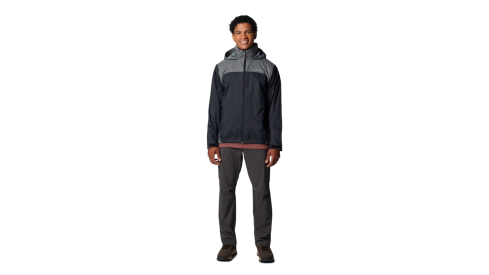 Columbia Glennaker Lake II Rain Jacket - Mens, Black/City Grey, M, 2089791-012-M