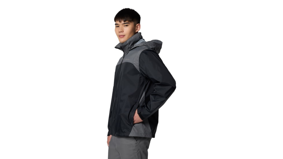 Columbia Glennaker Lake II Rain Jacket - Mens, Black/City Grey, M, 2089791-012-M