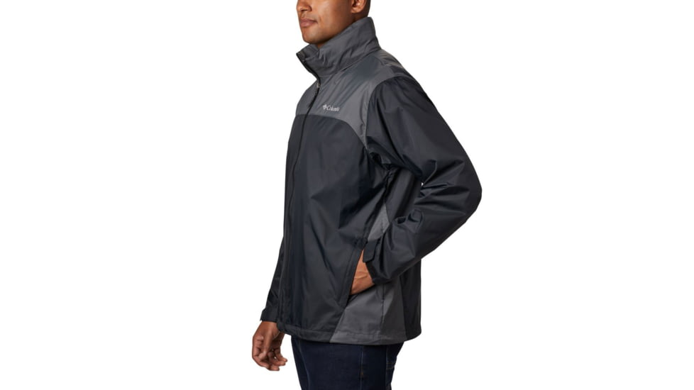 Columbia Glennaker Lake Rain Jacket, Black, Grill, S - Mens, 1442361010-S