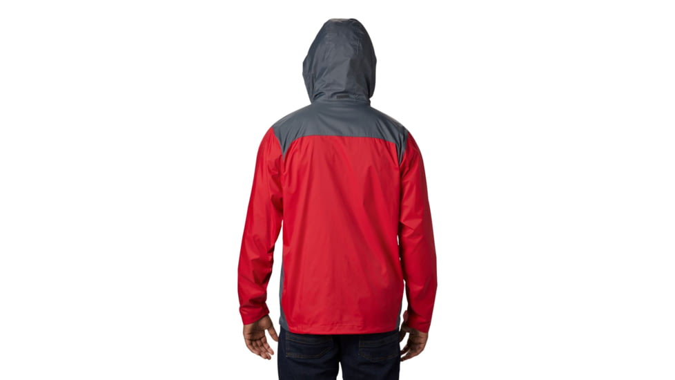 Columbia Glennaker Lake Rain Jacket, Mountain Red, Graphite, S - Mens, 1442361613-S