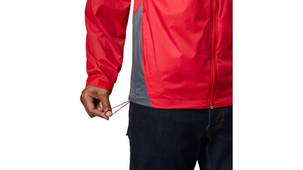 Columbia Glennaker Lake Rain Jacket, Mountain Red, Graphite, S - Mens, 1442361613-S