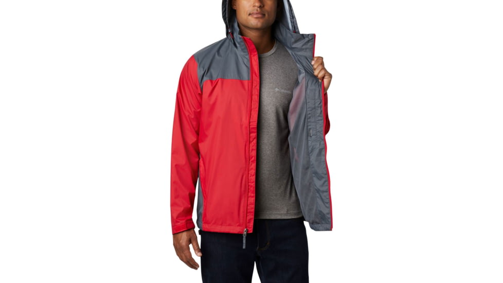 Columbia Glennaker Lake Rain Jacket - Men's, Mountain Red/Graphite, Small, 1442361613MntnRd,GrtS