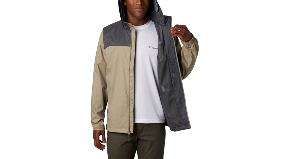 Columbia Glennaker Lake Rain Jacket, Tusk, Grill, S - Mens, 1442361221-S