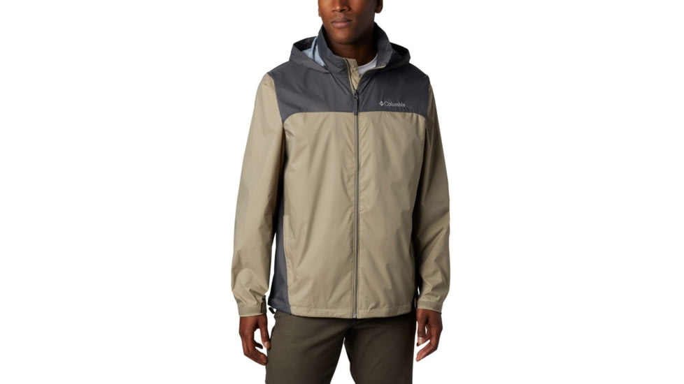 Columbia Glennaker Lake Rain Jacket, Tusk, Grill, S - Mens, 1442361221-S
