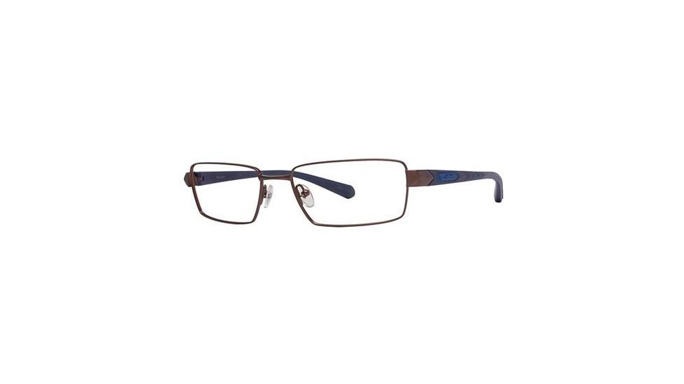 Columbia Gunnison Progressive Prescription Eyeglasses - Frame Matte Brown/Blue, Size 55/17mm CBGUNNISON02
