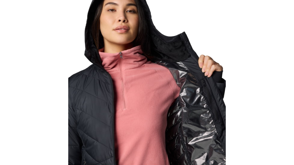 Columbia Heavenly Hooded Jacket - Womens, Black, M, 1738151-012-M
