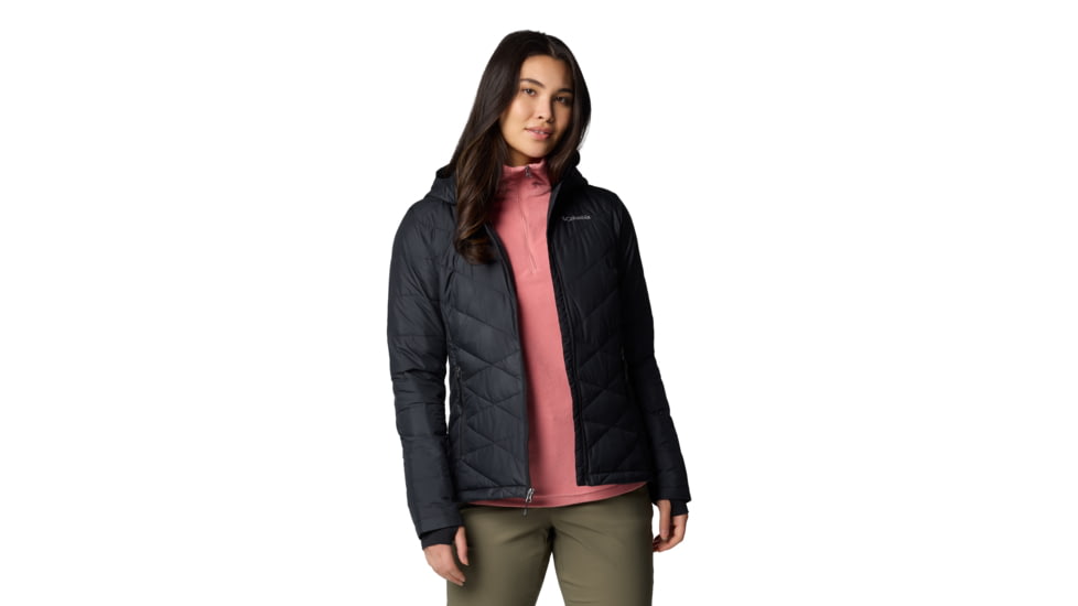 Columbia Heavenly Hooded Jacket - Womens, Black, M, 1738151-012-M