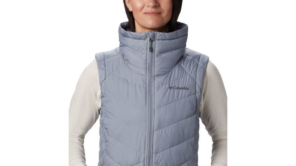 Columbia Heavenly Long Vest - Womens, Tradewinds Grey, Medium, 1859741032-M