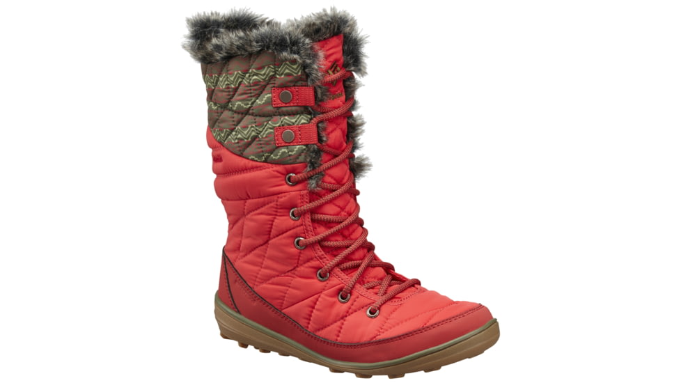 Columbia Heavenly Omni-Heat Print Winter Boot - Women's-Henna/Nori-Medium-6.5