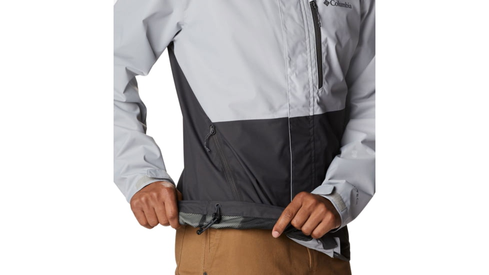 Columbia Hikebound Rain Jacket - Men's, Columbia Grey/Shark, Large, 1988621039ClmbGry,ShkL