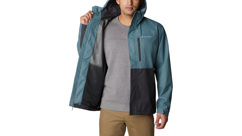 Columbia Hikebound Rain Jacket - Mens, Metal/Shark, Extra Large, 1988621346Metal, SharkXL