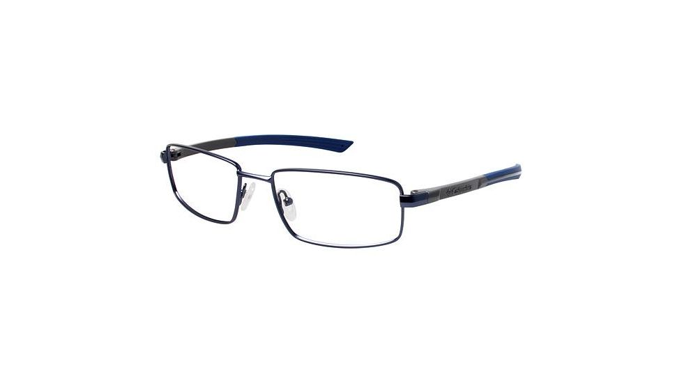 Columbia Lassen Peak Single Vision Prescription Eyeglasses - Frame Blue/Dark Grey, Size 55/17mm CBLASSEN03