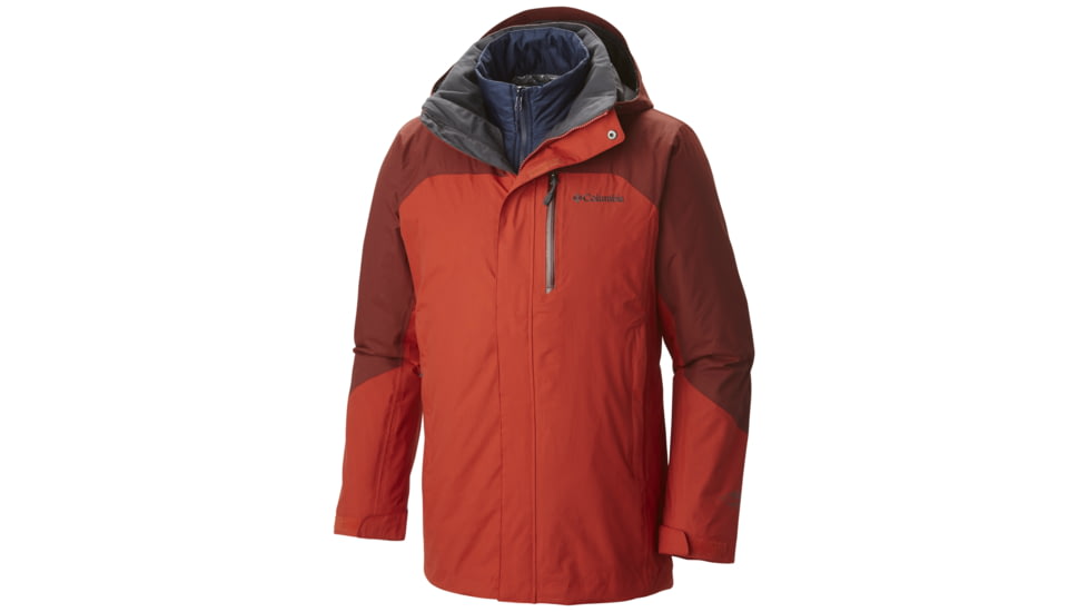 Columbia Lhotse II Interchange Jacket - Men's-Rust Red/Deep Rust-X-Large