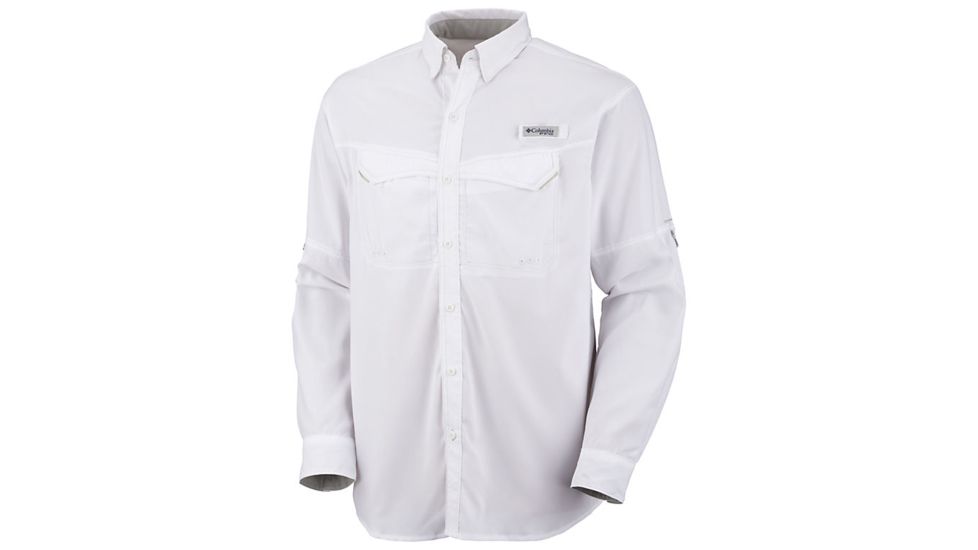 Columbia Low Drag Offshore LS Shirt, White, S - Men's, 1450041100-S