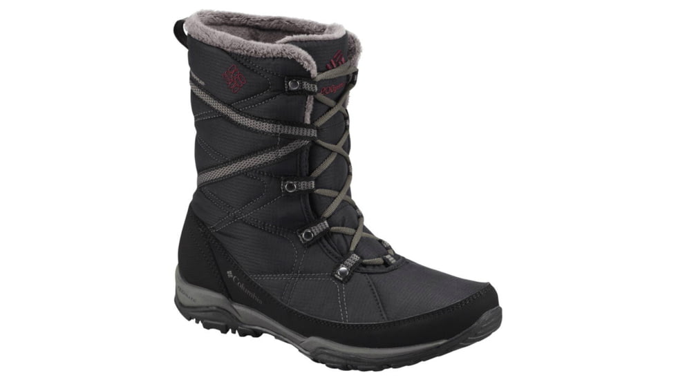 Columbia Minx Fire Tall Omni-Heat Waterproof Winter Boot - Women's-Black/Raspberry-Medium-9 US