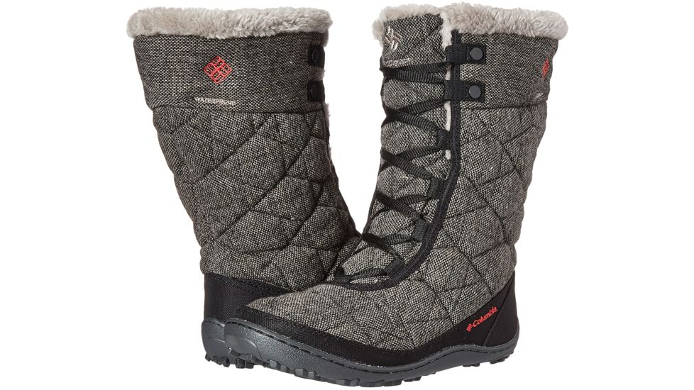 Columbia Minx Mid II Omni-Heat Wool Winter Boot - Women's -Black/Burnt Henna-Medium-6.5