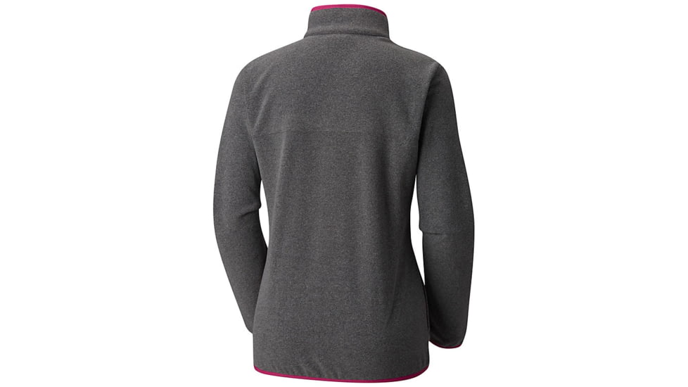 Columbia Mountain Crest Full Zip Jacket - Womens, Shark Heather, Fuchsia, Large, 1740501014-L