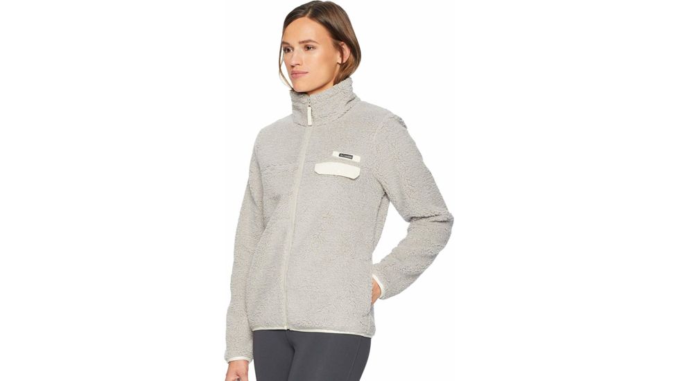 Columbia Mountain Side Heavyweight Fleece FZ, Flint Grey, Light Bisque, Extra Small - Womens, 1730401027-XS