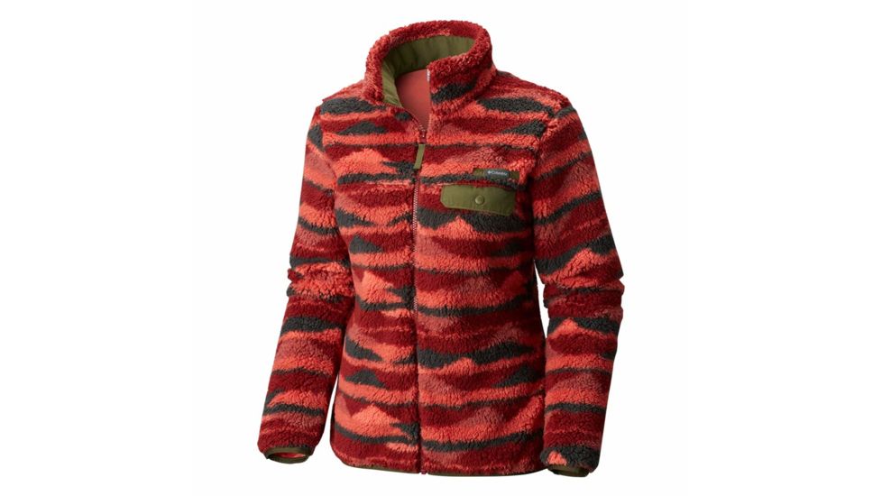 Columbia Mountain Side Heavyweight Fleece FZ, Garnet Red Print, Extra Small - Womens, 1730401631-XS