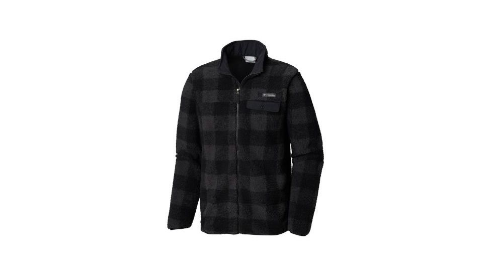 Columbia Mountain Side Heavyweight Fleece FZ - Mens, Black Plaid, Large, 1805001011-L