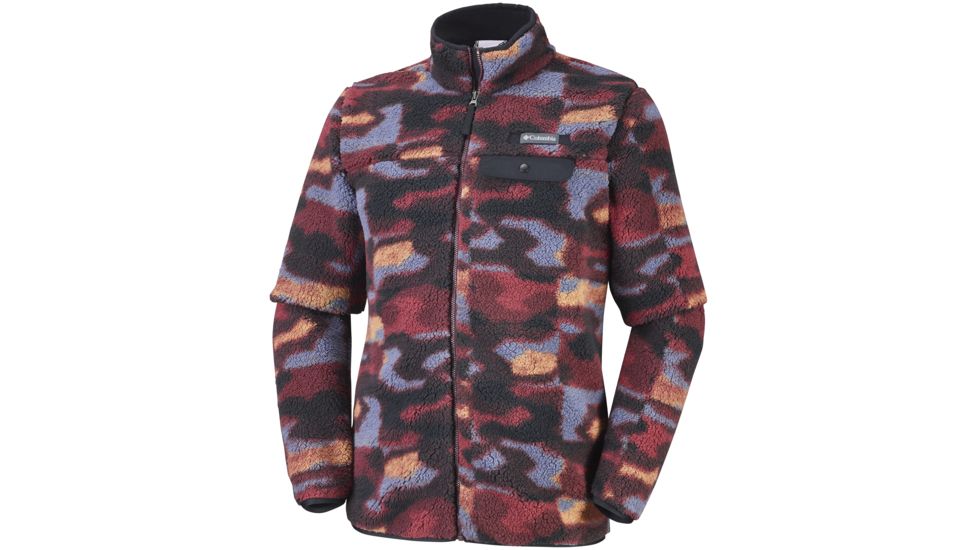 Columbia Mountain Side Heavyweight Fleece FZ - Mens, Elderberry Camo, Large, 1805001522-L