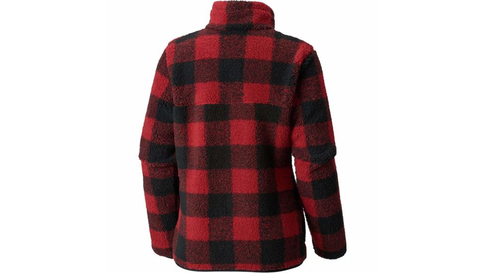 Columbia Mountain Side Heavyweight Fleece FZ, Red Element Buffalo Check, S - Womens, 1730401624-S
