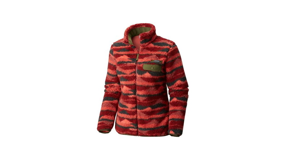 Columbia Mountain Side Heavyweight Fleece FZ - Womens, Garnet Red Print, Small, 1730401631-S
