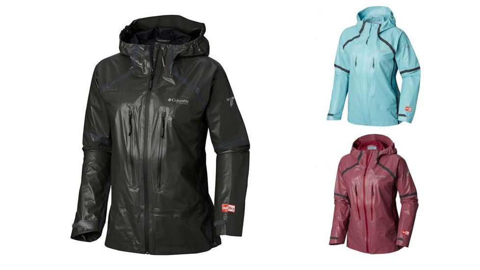 Columbia OutDry Ex Featherweight Shell Jacket - Women's, Black, Clear Blue, Wine Berry