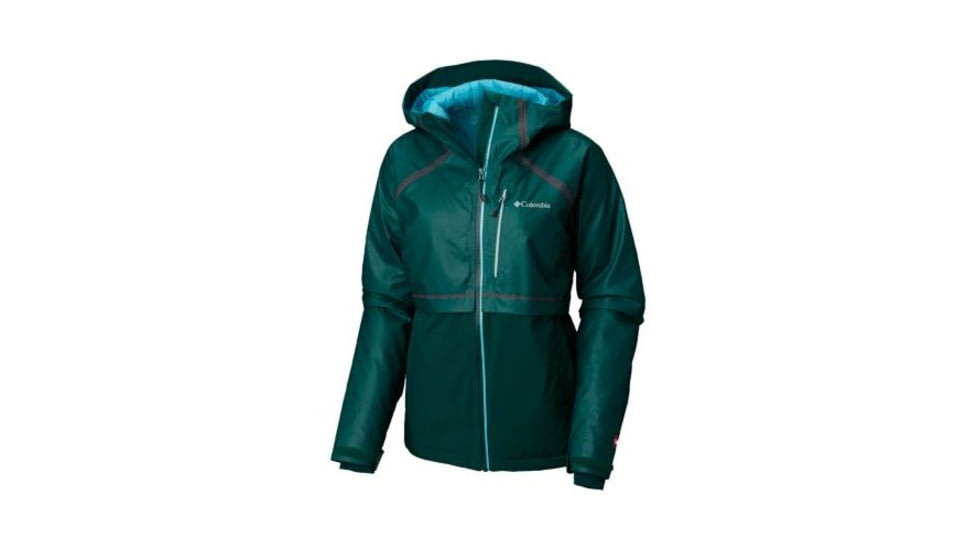 Columbia OutDry Glacial Hybrid Jacket, Dark Ivy Heather, Dark Ivy, XL - Womens, 1798471398-XL